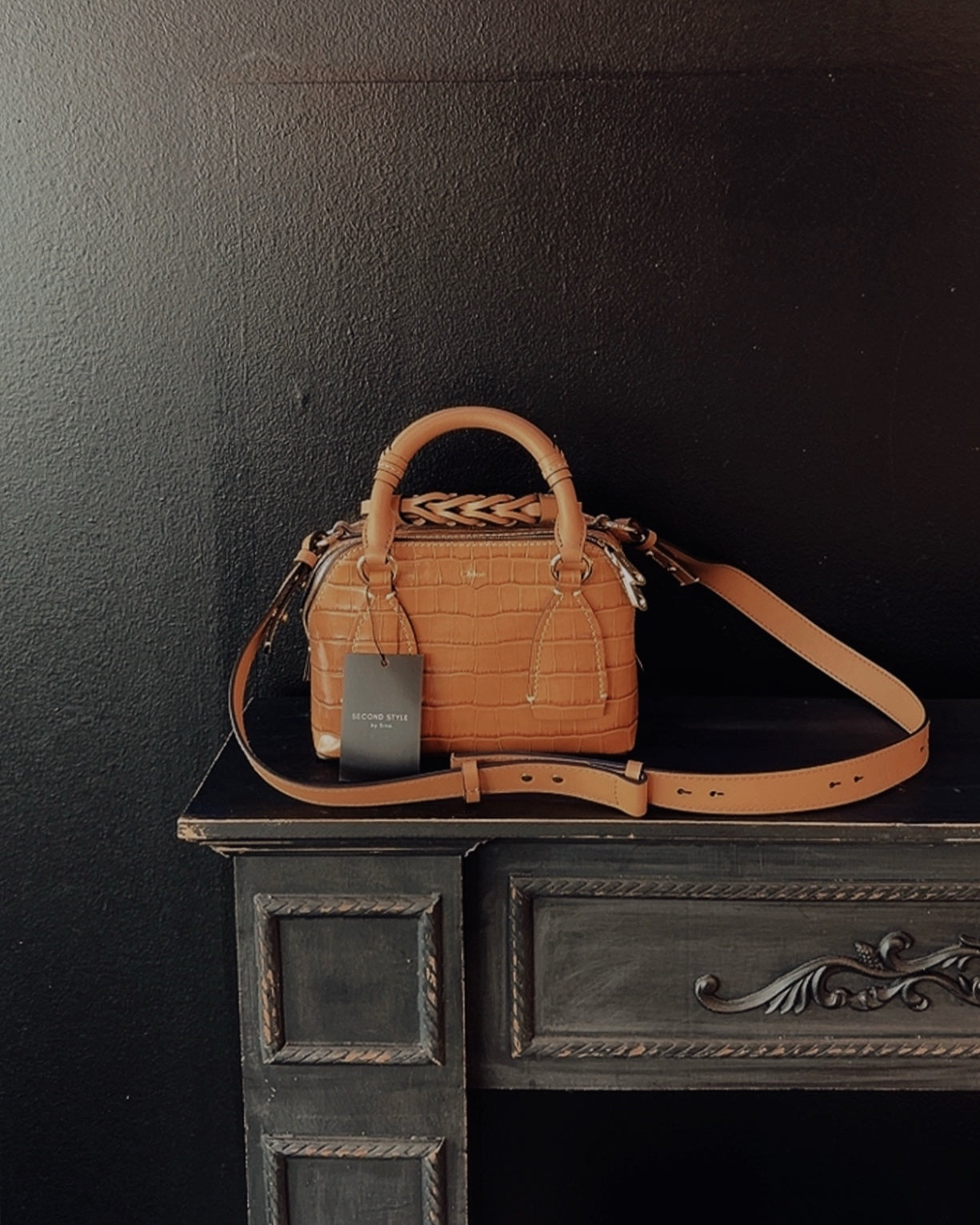 Chloe Handtasche Leder Braun