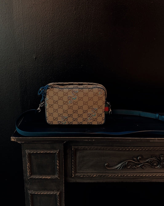 Gucci GG Kingsnake Camera Bag Beige