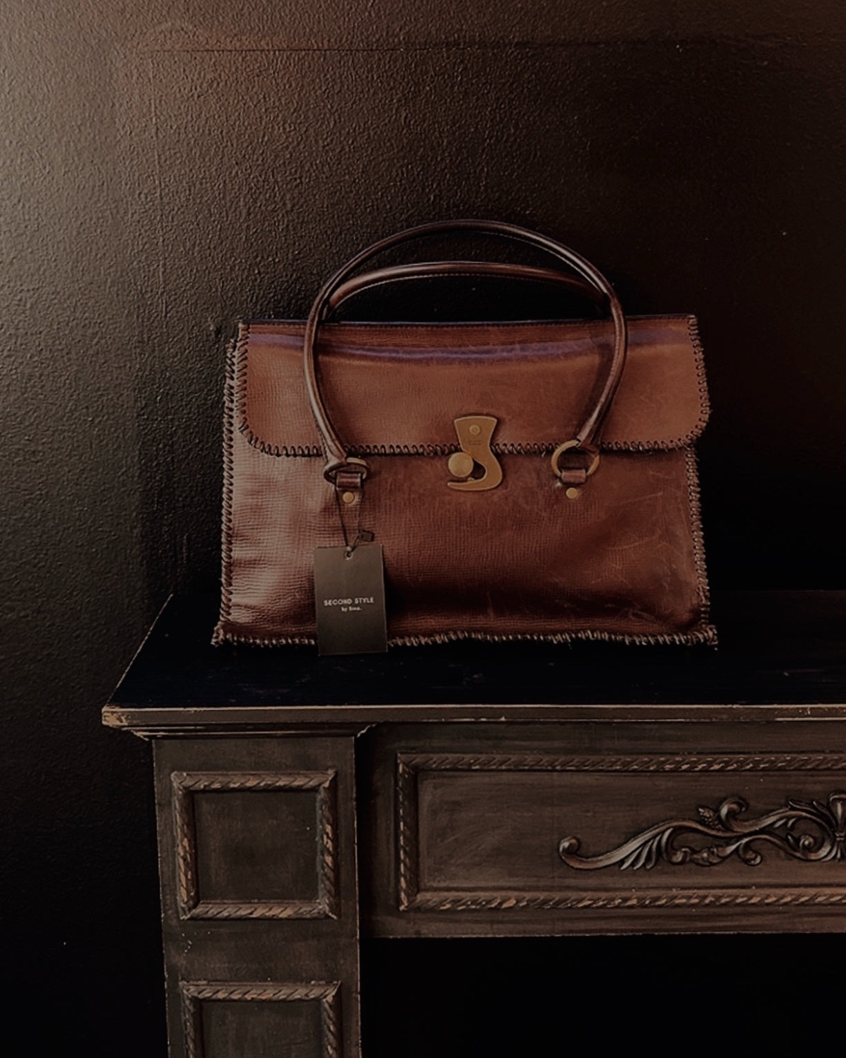 Gucci Vintage Leder-Handtasche 