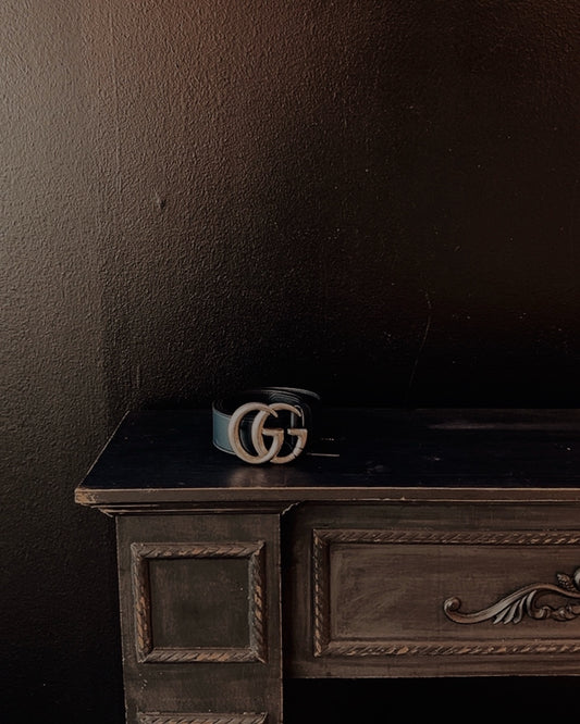 Gucci Gürtel Dunkelblau / Silber